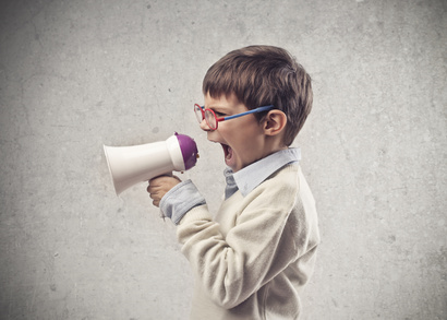 Child with megaphone