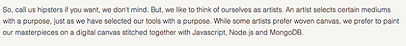 Pretentious agency mission statement