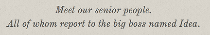 Pretentious agency mission statement