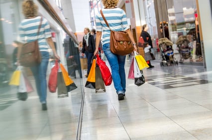 Woman with shopping bags