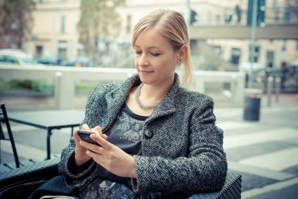 woman on smartphone